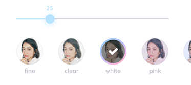 フィルター選択画面